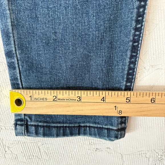 Kensie Women's Blue Denim Jeans Embroidered Bird Design Mid Rise skinny Sz 8 - Picture 9 of 12